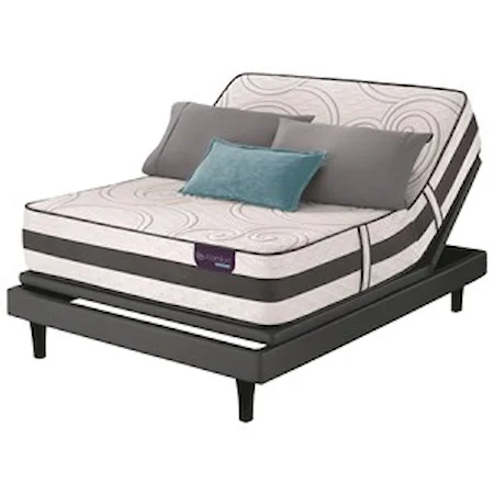 Queen Extra Firm Hybrid Mattress and Motionplus Adjustable Foundation